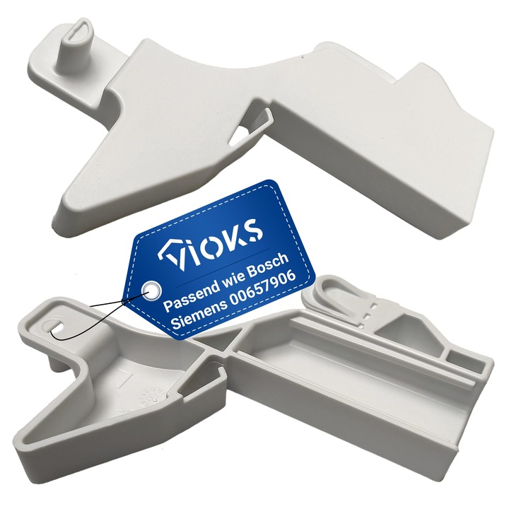 Set Suport Vioks Stanga + Dreapta Inlocuire Pentru Suport Clapa Congelator Bosch 00657906 00657908 - Suport Usa Compartiment Congelator Pentru Clapa Compartiment Congelator In Frigider Congelator 3Gf Gs3 Gs5 Gsd Gsn