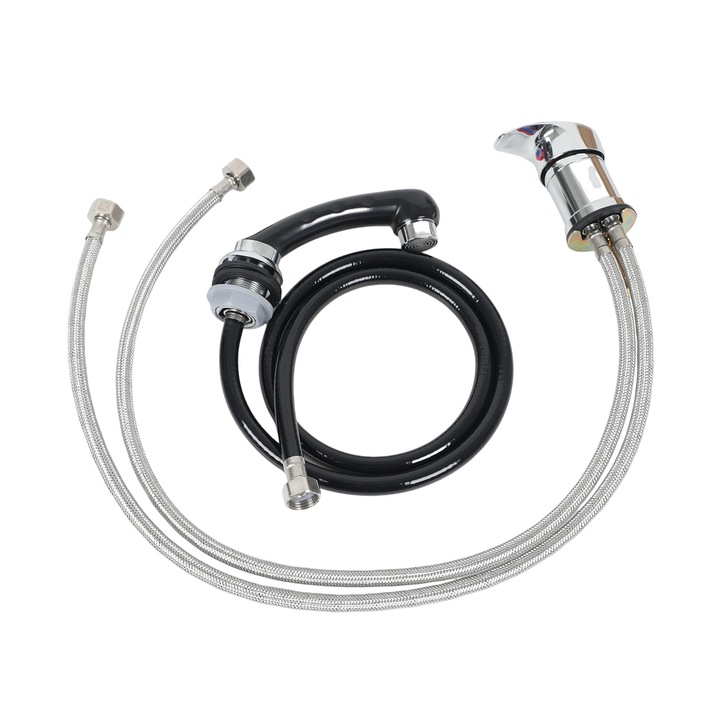 Pulverizator De Chiuveta Standard Cu O Singura Parghie, Pulverizator De Chiuveta Manual, Pulverizator Manual De Coafor, Furtun De Pulverizare Cu Cap De Dus, Baterie De Sampon Pentru Chiuveta, Kit Profesional De Furtunuri De Pulverizare Pentru Robinet