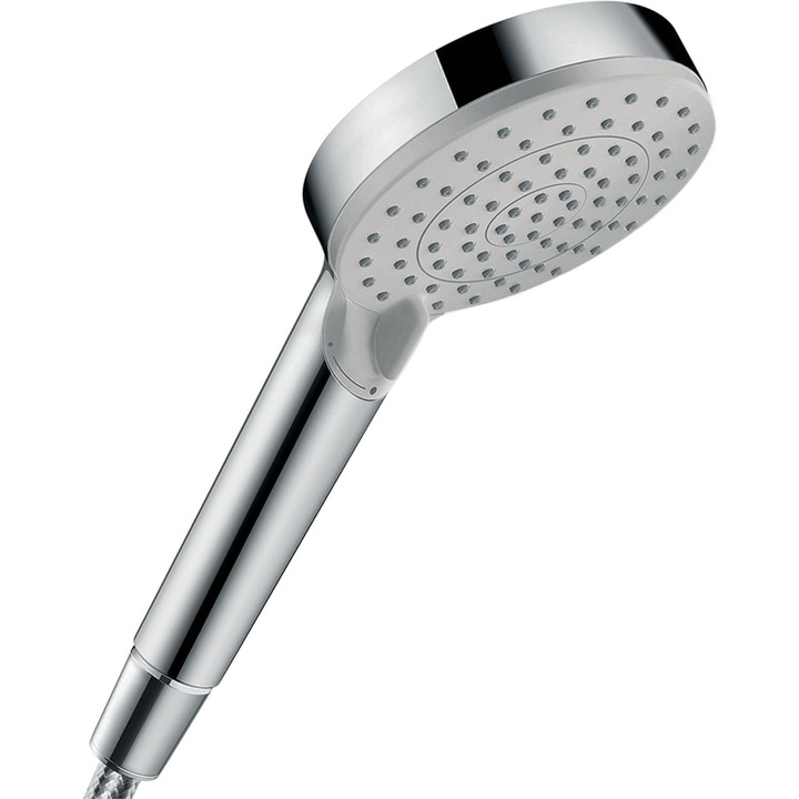 Hansgrohe Vernis Blend - Cap De Dus Economisitor De Apa (Ecosmart), Dus Manual Cu 2 Modele De Pulverizare, Cap De Dus Rotund (100 Mm), Cap De Dus Economisitor De Apa Cu Functie Anticalcar, Cromat, 26340000
