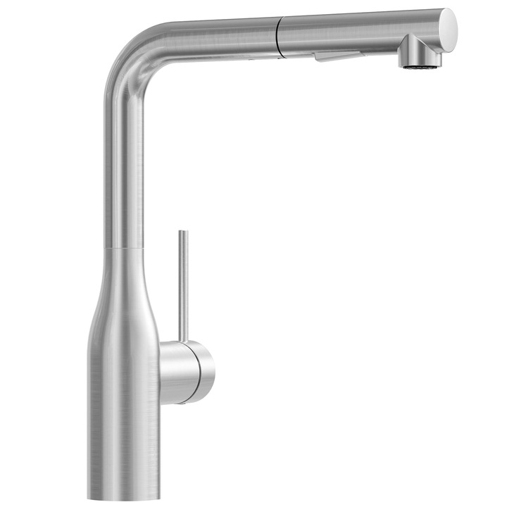 Baterie Bucatarie Extractibila Cecipa, Baterie Bucatarie Din Otel Inoxidabil De Inalta Presiune, Baterie Bucatarie Pivotanta La 360°, Robusta Si Fara Scurgeri, Instalare Usoara, Baterie Mixer Cu Cioc Extractibil Pentru Chiuveta