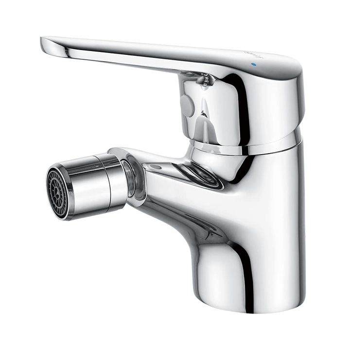 Ibergrif M15050 Roma, едноръкохватков смесител за биде, смесител за биде с височина на чучура 56 мм, хромиран, сребърен