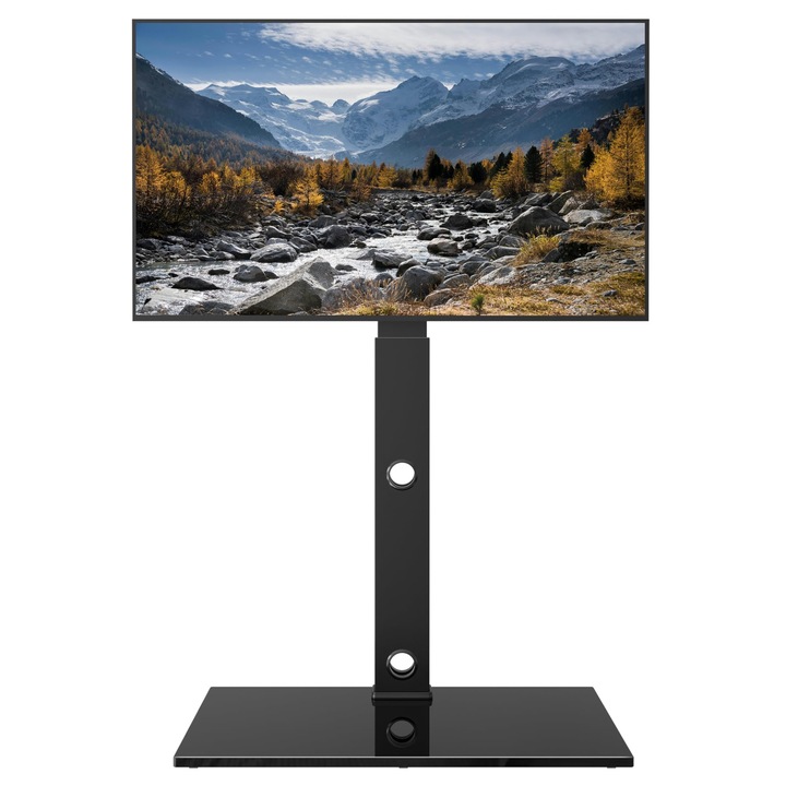 Suport Tv Bontec, Suport Tv De Podea Pentru Televizoare Plate Si Curbate De 30-70 Inch, Cu O Greutate De Pana La 40 Kg, Pivotant Si Reglabil Pe Inaltime, Suport Tv Inalt De Podea, Vesa Max. 600 X 400 Mm