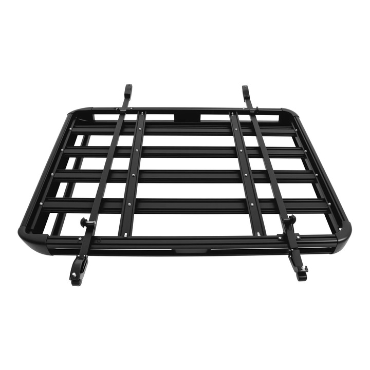 Portbagaj auto pentru plafon, cos bagaje plafon, 140 cm, sarcina 150 kg, reglabil si usor, negru