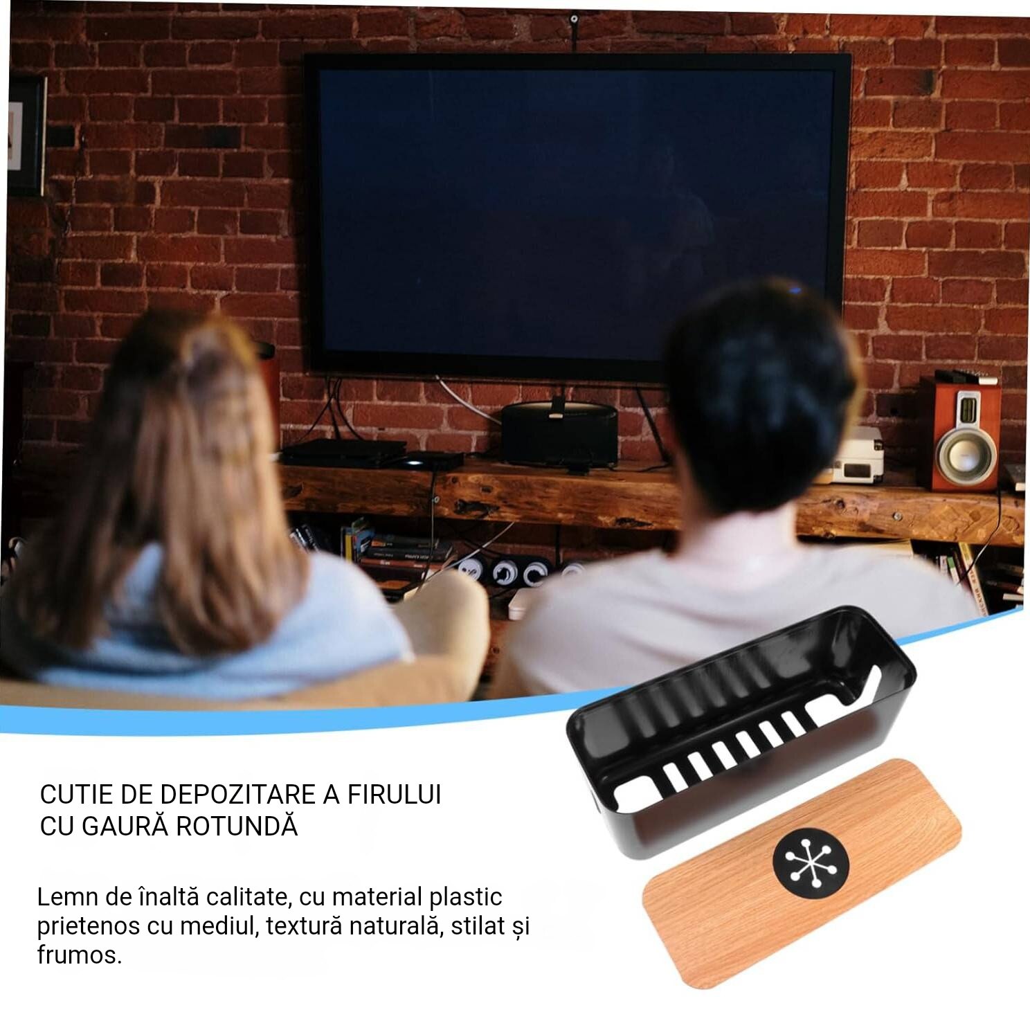 Cutie organizare cabluri, Capac detasabil. Design antiderapant, Poate ...