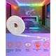 RGB 3535 LED szalag, neon lámpa, 5m, 72 LED/m, Bluetooth és mobilalkalmazás vezérlés, távirányító és érintésvezérlés, szivárvány effekt, zenei szinkronizálás, IP67 vízálló