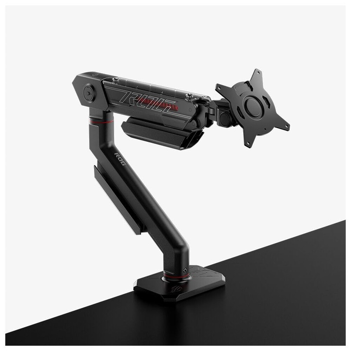 Asus Rog Ergo monitorkar (monitortartó, kábelrendező csatornák, akár 39 hüvelykes monitorokhoz, akár 11,5 kg súlyig, 100x100 mm-es VESA tartóval kompatibilis)