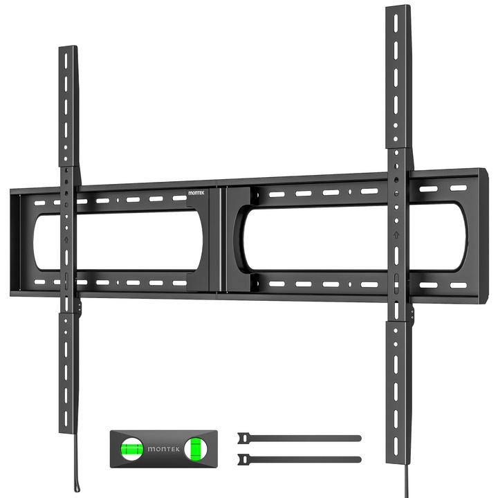 Montek Heavy Duty Fix TV tartó, fali TV tartó 37-140 hüvelykes tévékhez 136 kg-ig, ultravékony profil, mindössze 32 mm, kompatibilis 406/450/600 mm-es fatartókkal, max. VESA 1200×800 mm