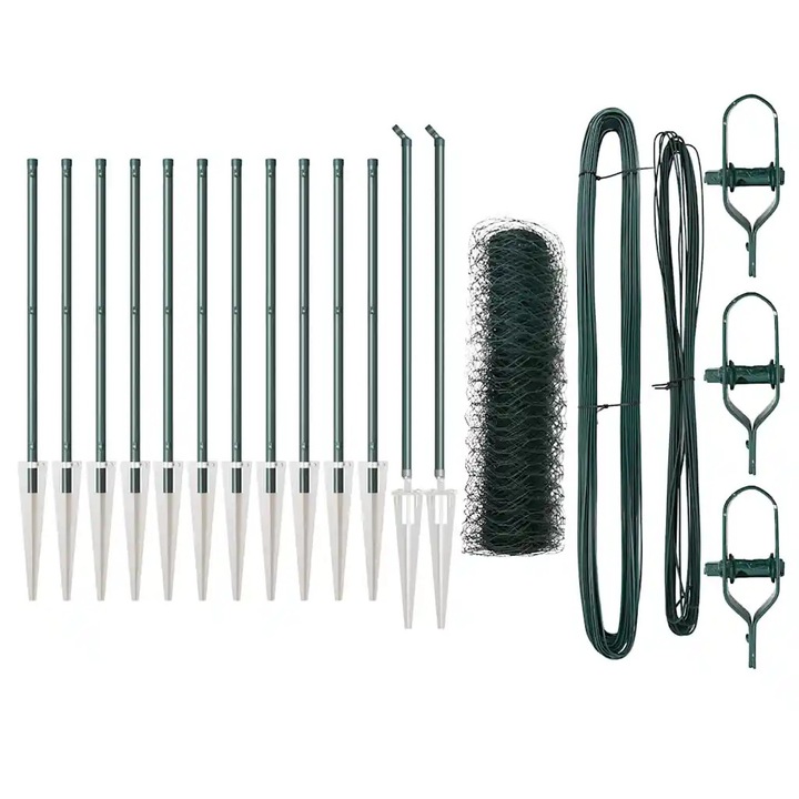 Gard de sarma vidaXL, sudata cu tepi 25 x 0, 5 m (L x H)