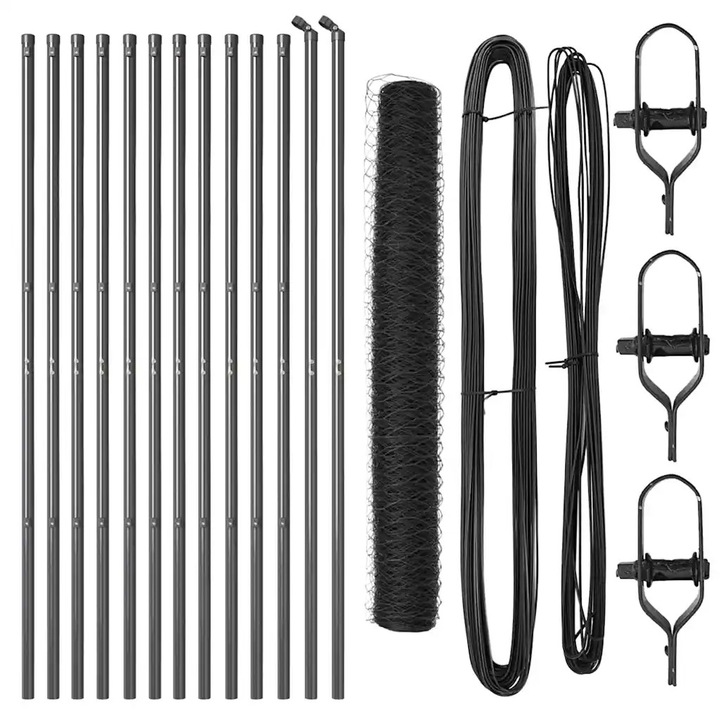Gard din plasa sudata pentru vidaXL, fixare in sol 25 x 1 m (L x H)