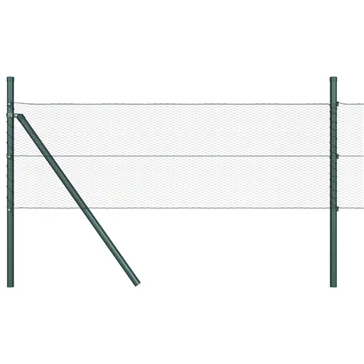 Gard din plasa sudata pentru vidaXL, fixare in sol 100 x 0, 5 m (L x H)