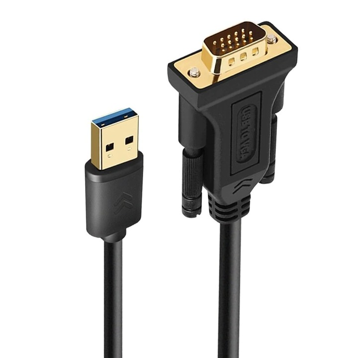 USB 3.0-VGA apa-anya adapterkábel 1.5m 3.5 mm audio JACK nélkül