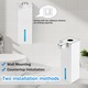 Dozator automat de sapun spumant, set 2 buc, capacitate 440 ml, senzor automat, montare pe perete pentru bucatarie si baie, reincarcabil USB, 1800 mAh, alb, 20x11.8x6.6cm