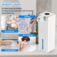 Dozator automat de sapun spumant, set 2 buc, capacitate 440 ml, senzor automat, montare pe perete pentru bucatarie si baie, reincarcabil USB, 1800 mAh, alb, 20x11.8x6.6cm
