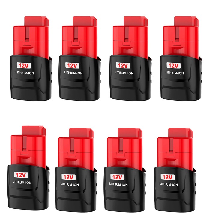 Set 8 baterii Li-Ion 12V, 3500mAh, auriu, 18650