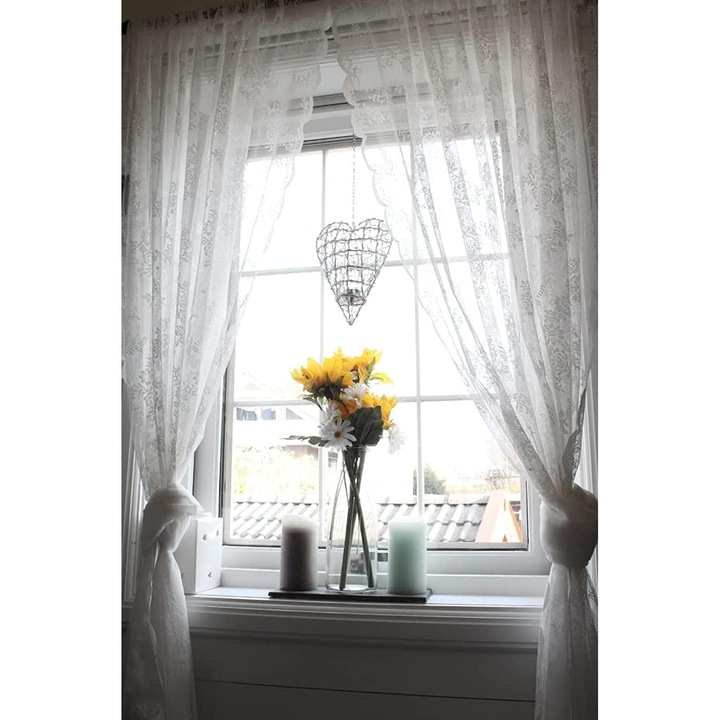 Ikea Alvine Spets Комплект от 2 пердета, бял, синтетична материя, бял, 300 x 145 см, 2 броя