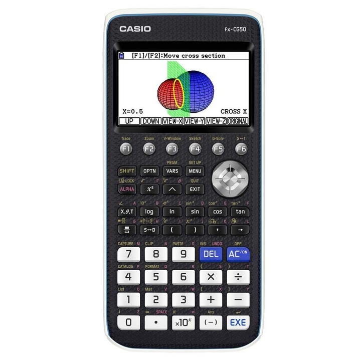 Графичен калкулатор Casio Fx-Cg50 с цветен дисплей с висока резолюция, меню за навигация на немски език