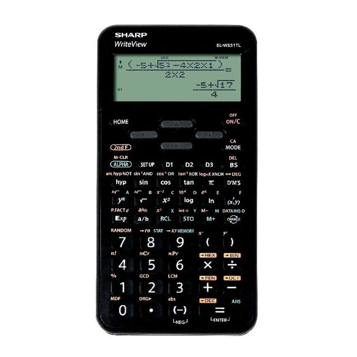 Ученически калкулатор Sharp El-W531Tlb-Bk - Черен