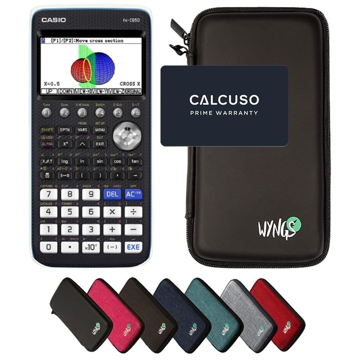 Casio Fx-Cg50 Вкл. Защитен Калъф Wyngs Черен - Графичен Калкулатор - Основен Комплект