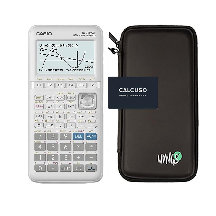 Casio Fx-9860Giii Вкл. Защитен Калъф Wyngs Черен - Графичен Калкулатор - Основен Комплект