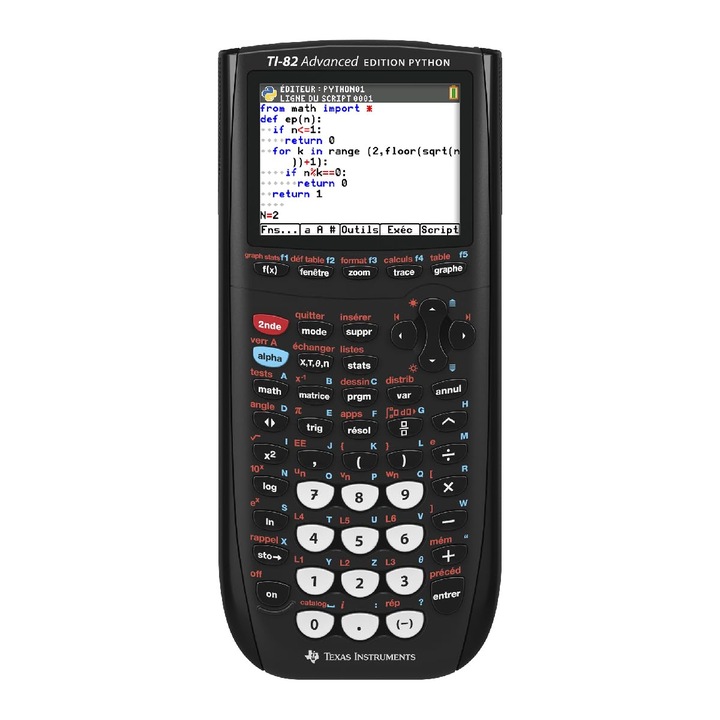 Графичен калкулатор Texas Instruments Ti-82 Advanced Python Edition (Цветен дисплей) Черен