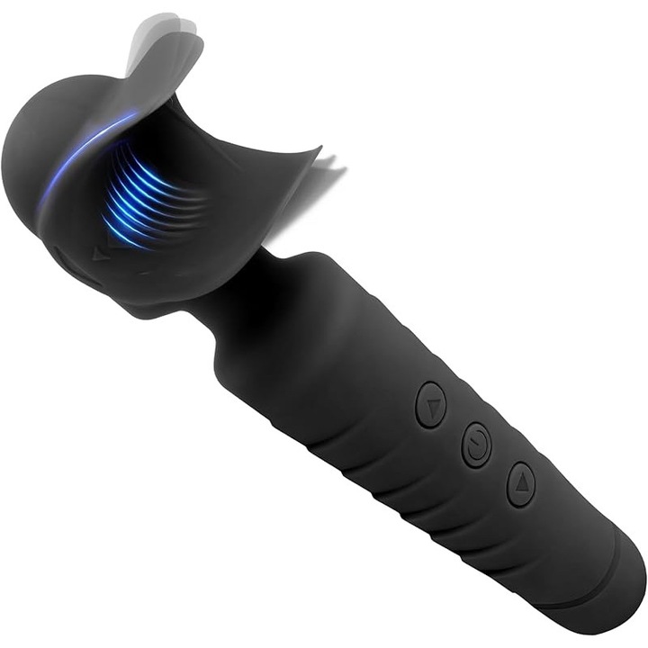 Vibrator pentru sex, Masturbatie pentru barbati, Masajer pentru penis, Inel de blocare, Masajer prostatic, Unisex 2-in-1: Stimulator clitoral pentru femei, Stimulator vaginal, Baton de masaj impermeabil si portabil cu 10 frecvente de vibratie