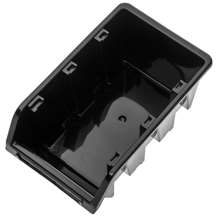 Tárolóedény, 390x240mm, Tartós polipropilén, Halmozható kivitel, Címketartó