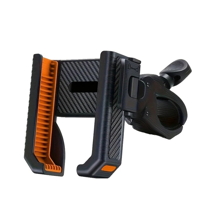 Telefontartó, ütésálló kialakítás, univerzális kompatibilitás, narancssárga, állítható méretek