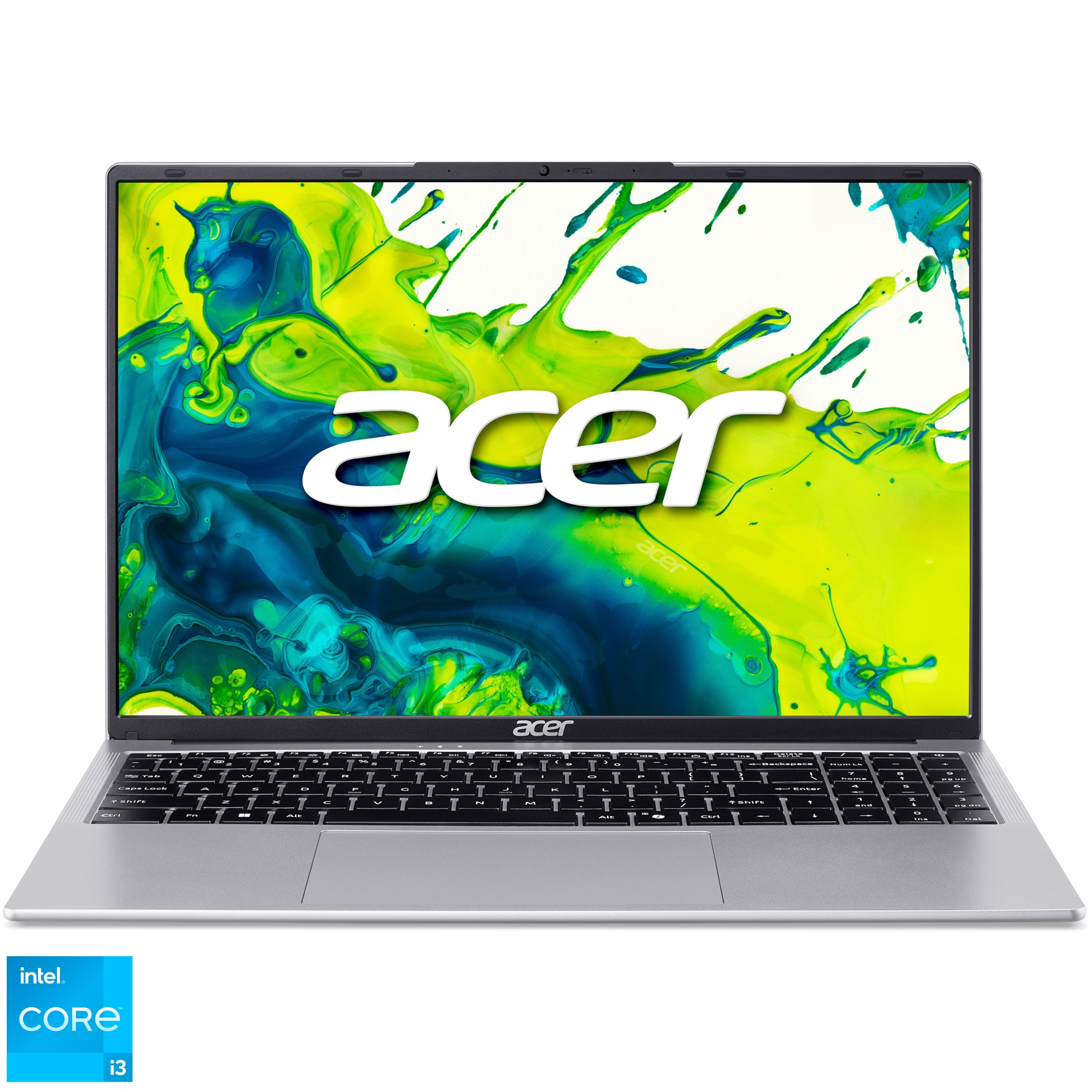Laptop Acer Aspire Lite 16 AL16-54P-3185 cu procesor Intel Core i3-1305U pana la 4.5GHz, 16'', WUXGA, IPS, 8GB DDR5 RAM, 256GB SSD, Intel UHD Graphics, No OS, Light Silver