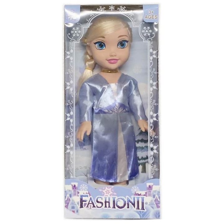 Кукла Armtoys Ледена принцеса с музика 36см, син цвят, за момичета над 3 години, с дълга коса