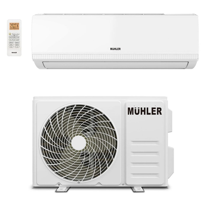 Инверторен Климатик Muhler MAC-12SI, 12000 BTU, WiFi управление, Енергиен клас: A++, Интелигентно размразяване, Помещение 10-16m2, Бял