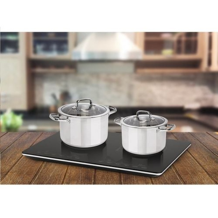 Индукционен котлон ECG IV 2920 Slim, 2900W, цифрово управление, 2 зони за готвене