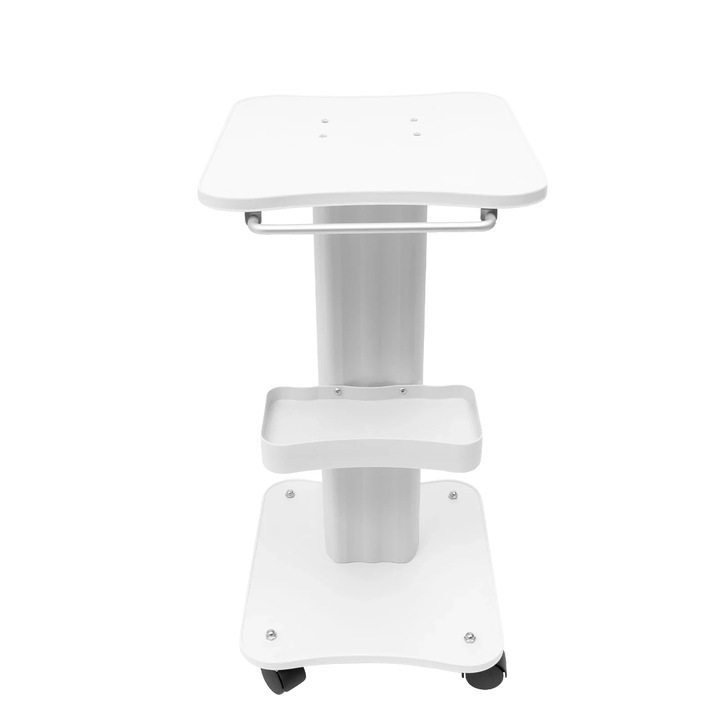 Carucior de frumusete, design robust, mobilitate usoara, alb, 68.5x37x15cm