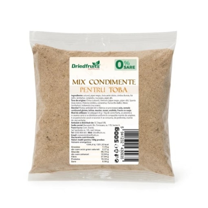 Mix condimente pentru toba Driedfruits - 500 g