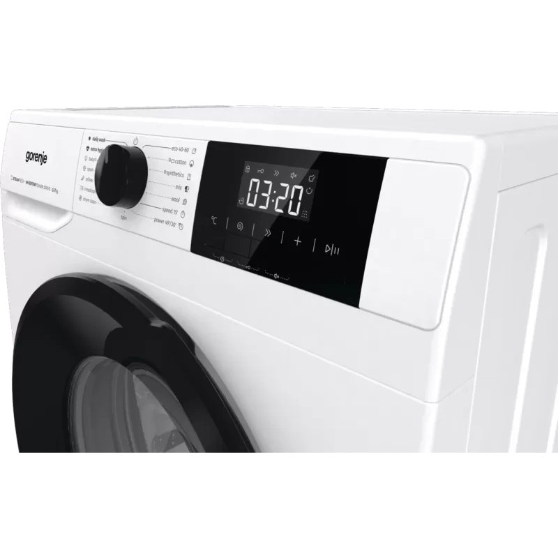 Mașină de spălat rufe Gorenje W1NGPI72SBS, Motor Inverter, Display LCD, 15 programe, 7kg, Albă