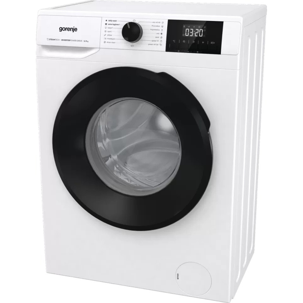 Mașină de spălat rufe Gorenje W1NGPI72SBS, Motor Inverter, Display LCD, 15 programe, 7kg, Albă