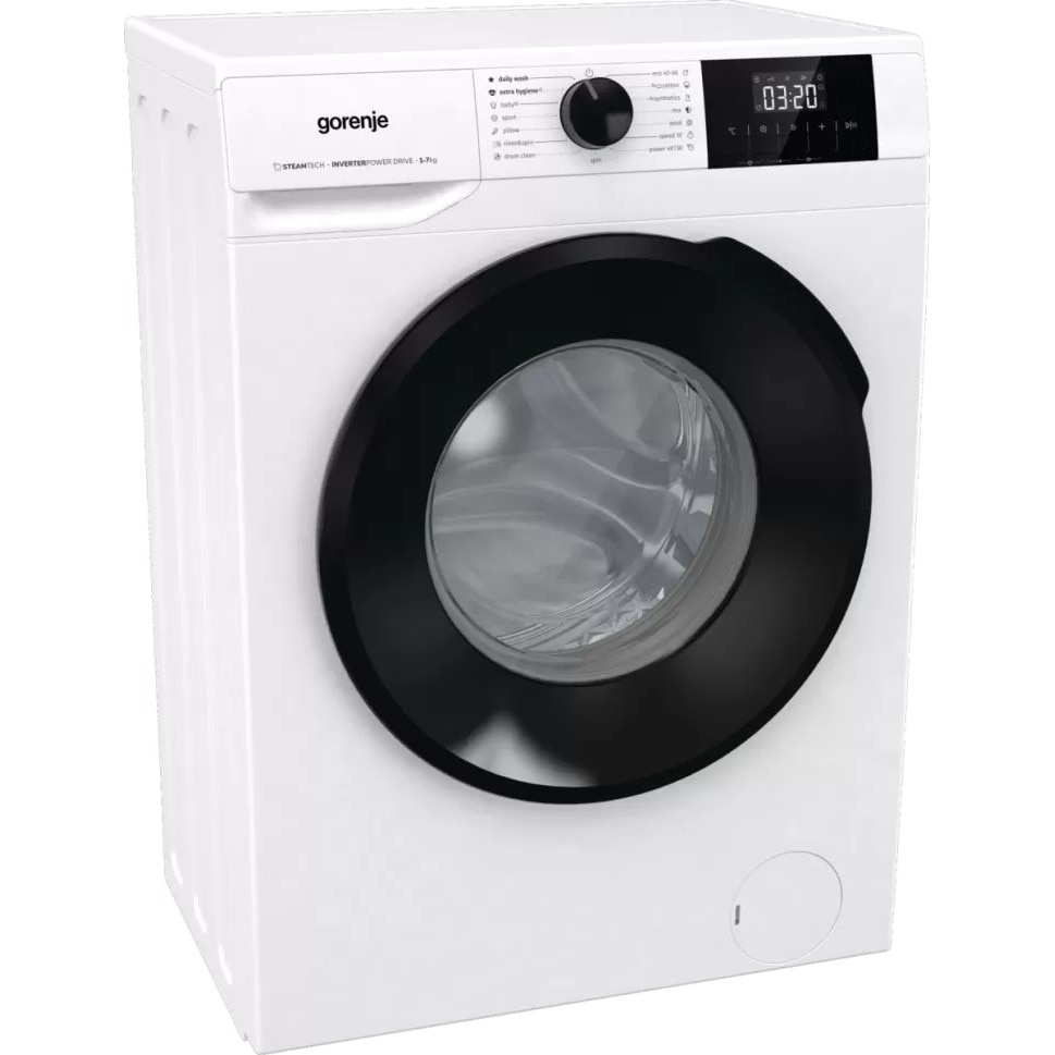 Mașină de spălat rufe Gorenje W1NGPI72SBS, Motor Inverter, Display LCD, 15 programe, 7kg, Albă
