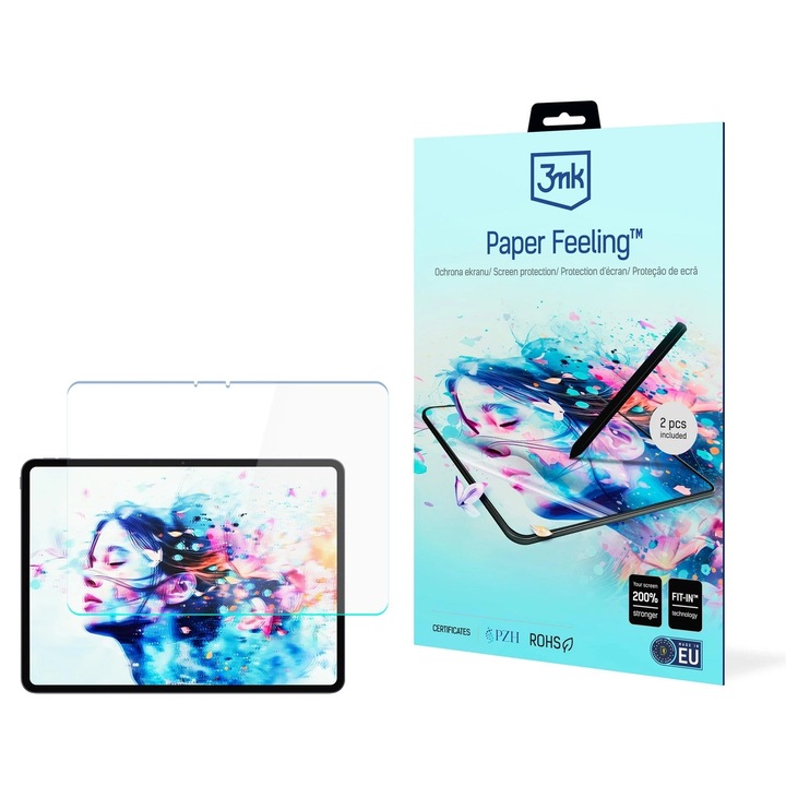 Set 2 folii protectie 3mk Paper Feeling compatibile cu OnePlus Pad 3, 13.2 inch, Transparent