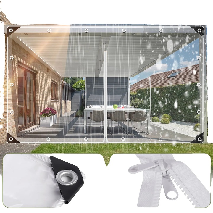 Prelata impermeabila, H 3x L 4m, Transparent