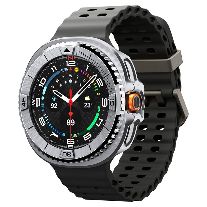 Carcasa Spigen Bezel Tune Pro compatibila cu Samsung Galaxy Watch 8 Classic 46mm, Silver