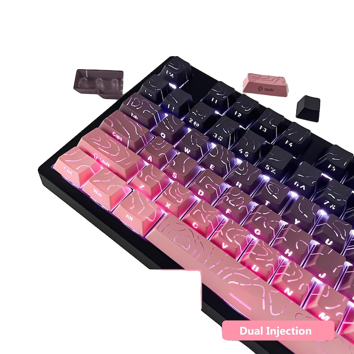 Set de keycaps, PBT, Multicolor