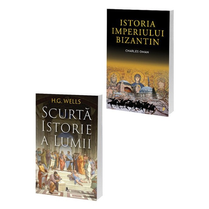 Pachet Istoria lumii, Librex Publishing, Scurta istorie a lumii de H.G. Wells, Istoria Imperiului Bizantin de Sir Charles Oman, 2025
