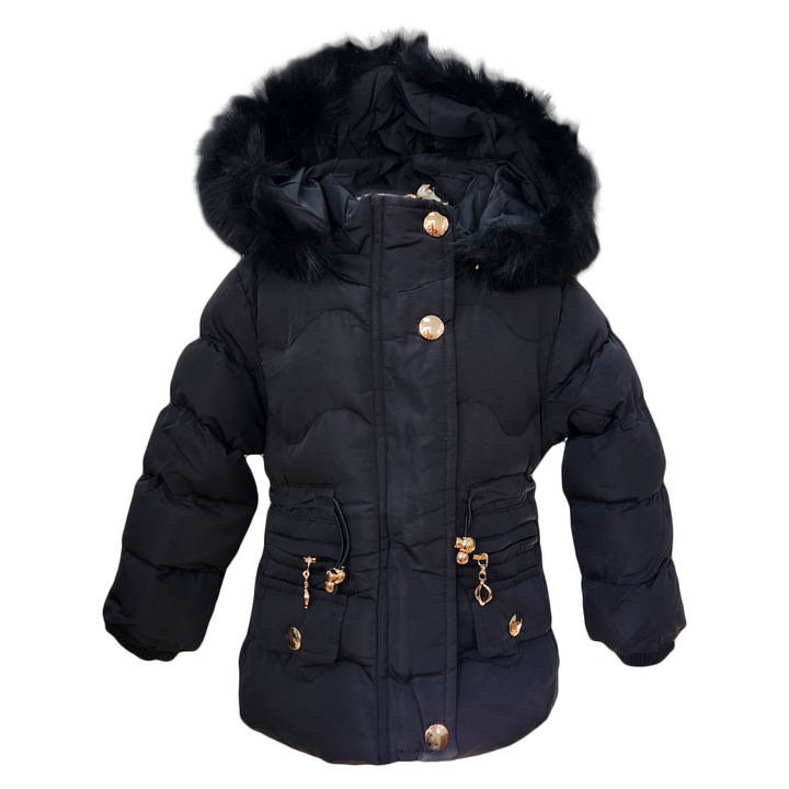 Geaca iarna fas fete roz, Negru