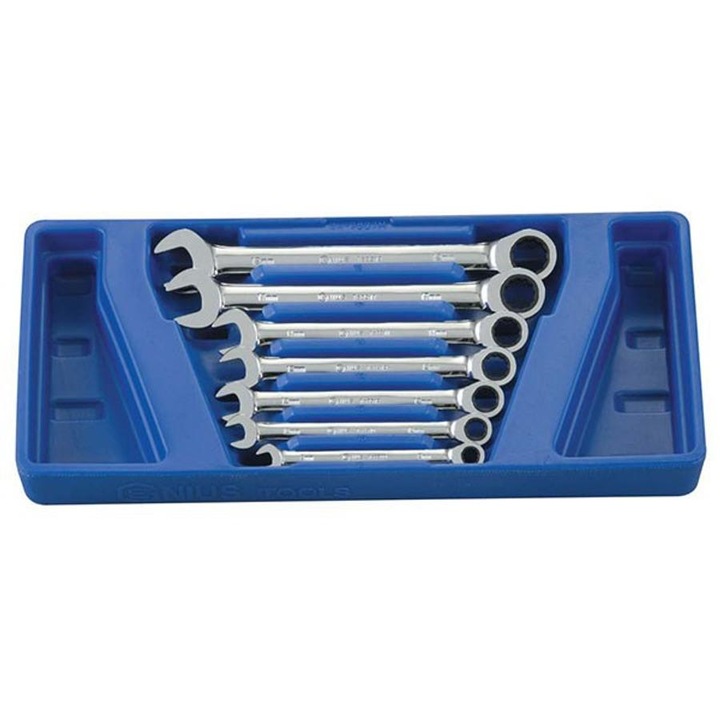 Genius racsnis csillag-villáskulcs készlet 7 db 8-19 mm