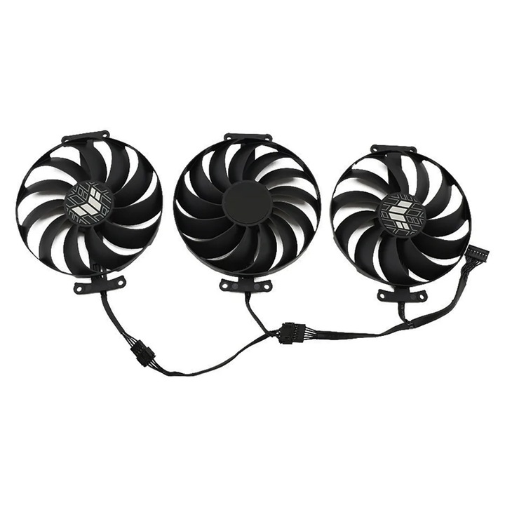 Set 3 Ventilatoare Compatibile GPU T129215SU 7PIN pentru ASUS Radeon RX 6800XT / 6900XT / 6950XT / 6700XT TUF OC Gaming, 95mm