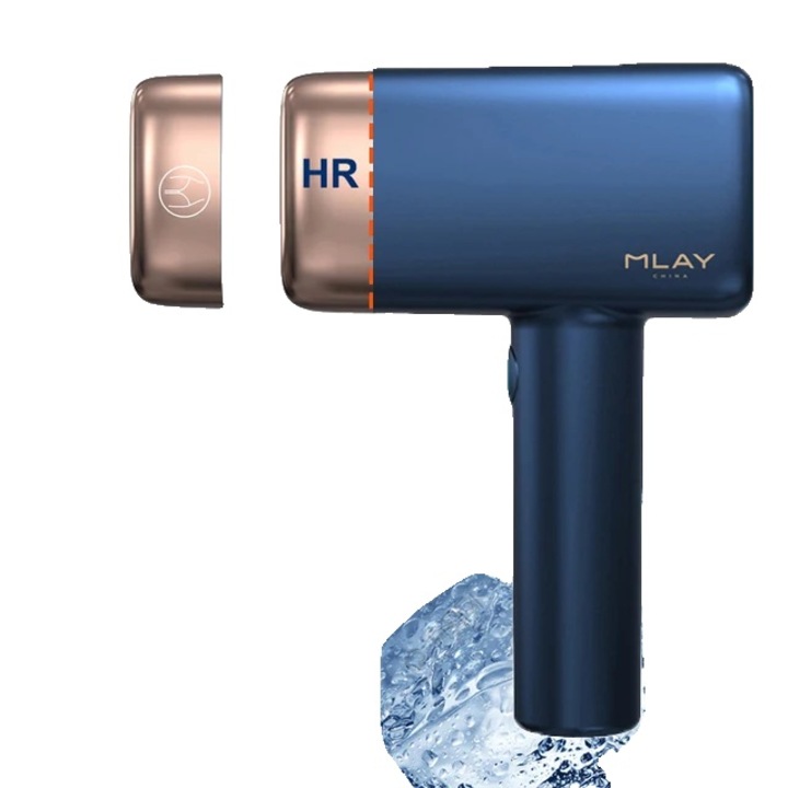 Epilátor IPL, 5 energiaszint, biztonságos minden bőrtípusra, kompakt design, elektromos tápellátás, EU csatlakozó