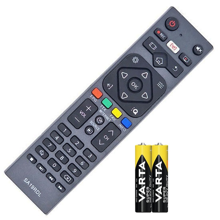 Telecomandă KNTECH, SA19RDL, compatibilă LED ORION, baterii incluse, 32" - 43"