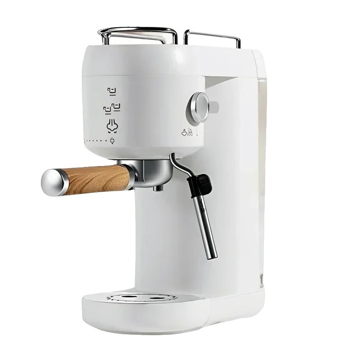 Espressor 20 Bar, Alb, 1050W, 1400 ml, Inox