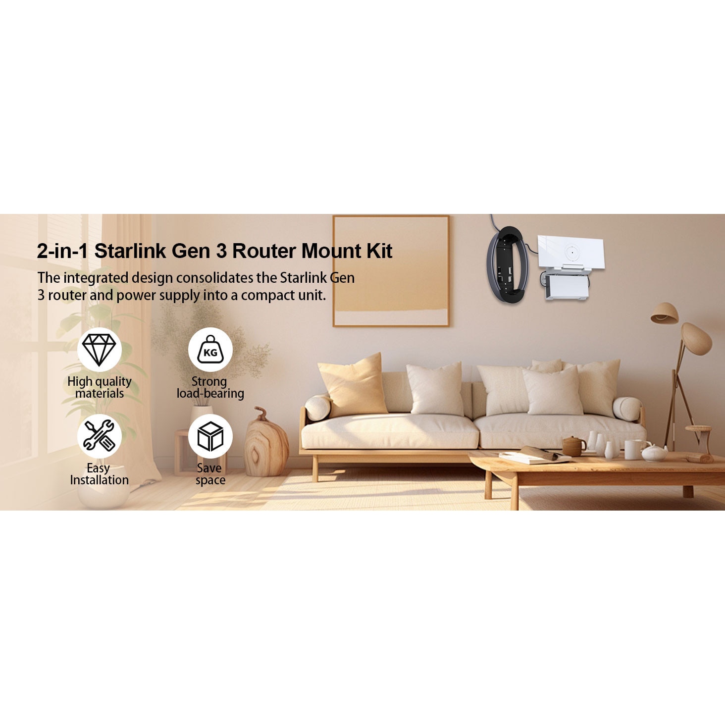 Starlink R 213 Router Starlink Gen 3 rögzítő készlet, All in One Starlink Standard V3 Mesh ...