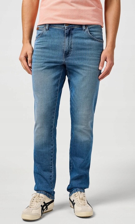 Blugi barbatesti Wrangler Texas, bumbac/elastan, slim fit, albastru, W31-L34 US