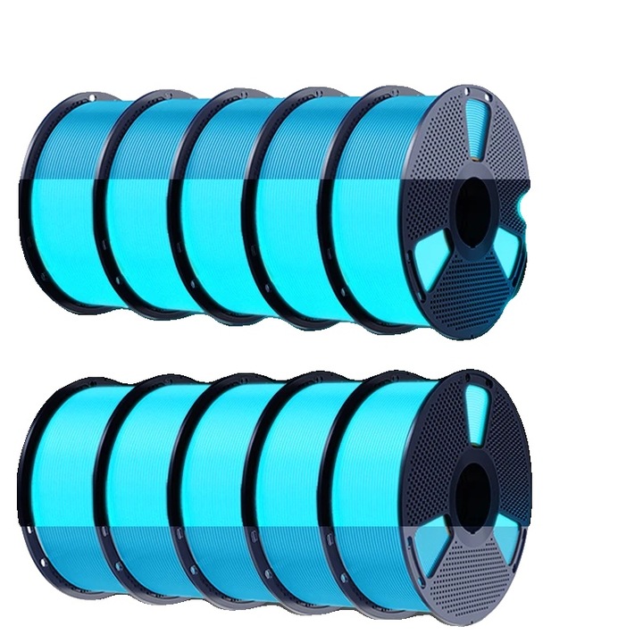 Filament 3D PETG világító kék, 1.75mm, 1kg, 330m, sötétben világító